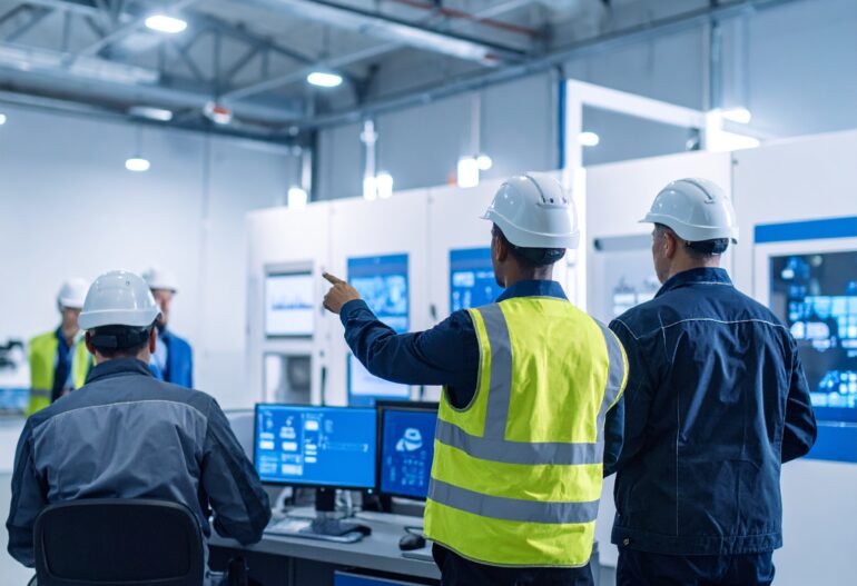 Firefly_curso con ingenieros prestando atencion a una presentacion sobre sistemas de control 672915