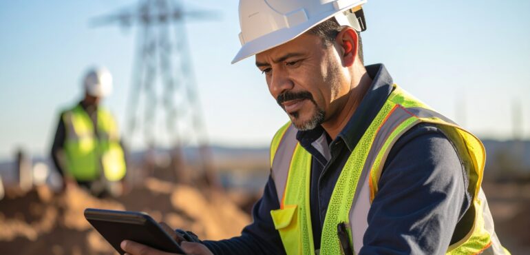 Ingeniero Suelo trabajo seguridad alta tension
