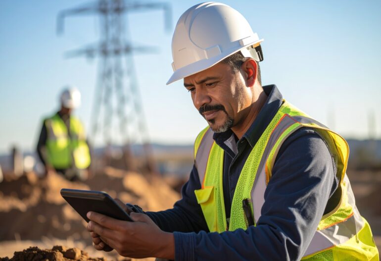 Ingeniero Suelo trabajo seguridad alta tension